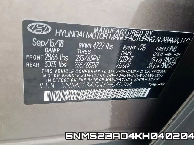 5NMS23AD4KH040204 фото 2