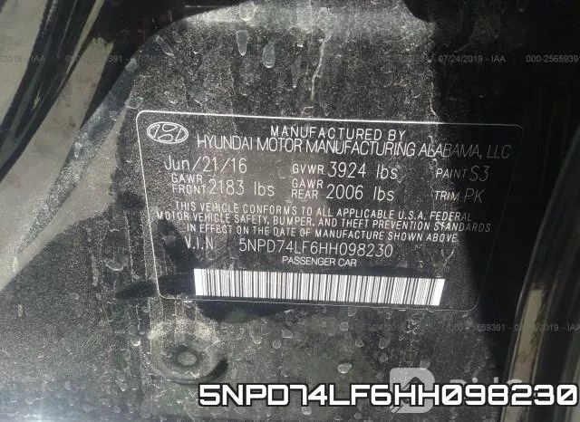5NPD74LF6HH098230 фото 9