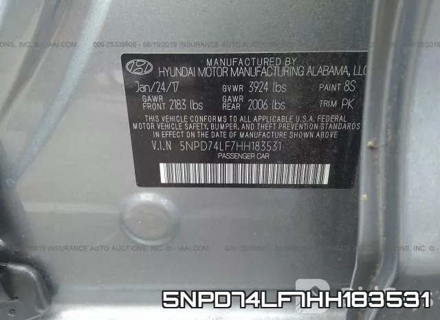 5NPD74LF7HH183531 фото 10