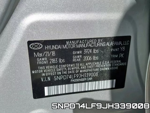 5NPD74LF9JH339008 фото 2