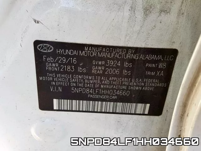 5NPD84LF1HH034660 фото 2