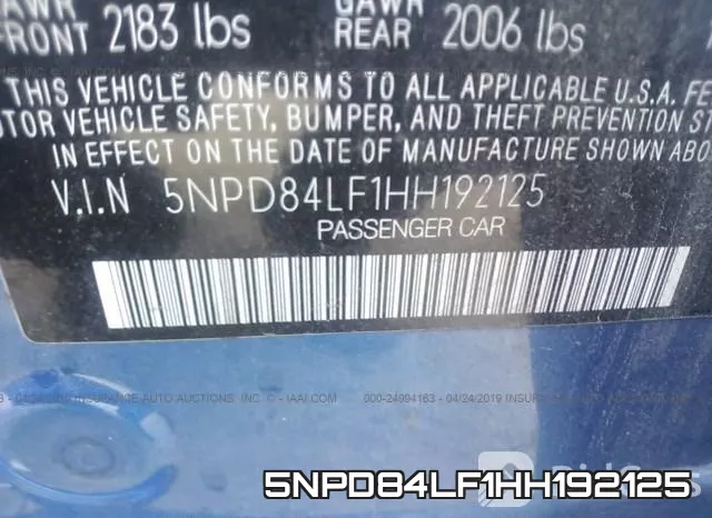 5NPD84LF1HH192125 фото 10