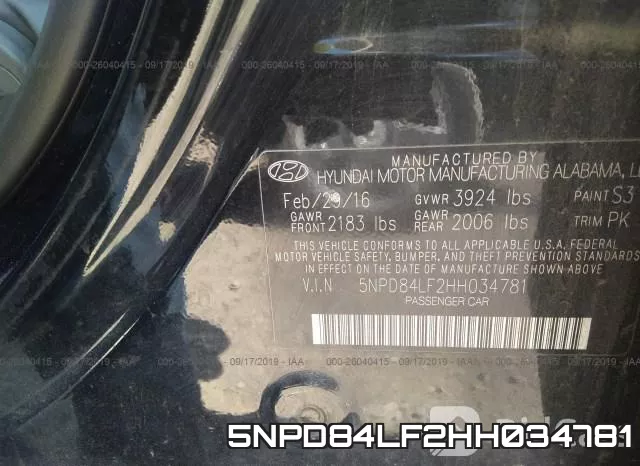 5NPD84LF2HH034781 фото 10