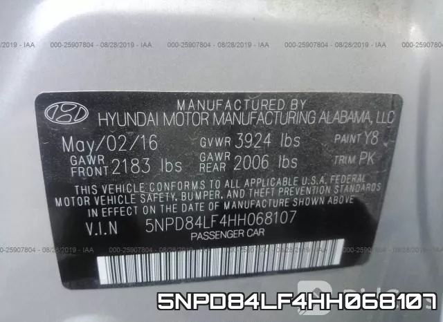 5NPD84LF4HH068107 фото 10