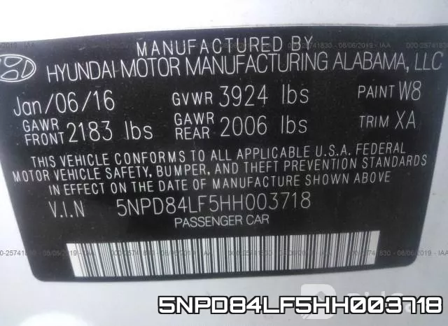 5NPD84LF5HH003718 фото 10