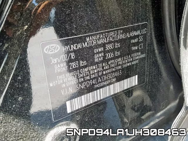 5NPD94LA1JH308463 фото 2