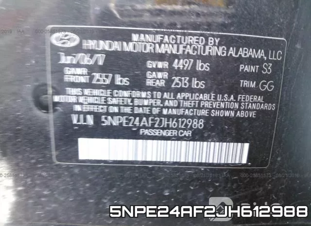 5NPE24AF2JH612988 фото 9