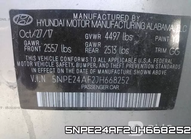 5NPE24AF2JH668252 фото 9