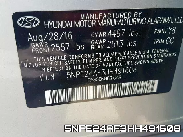 5NPE24AF3HH491608 фото 2