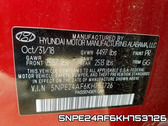 5NPE24AF6KH753726 фото 2
