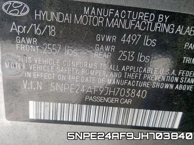 5NPE24AF9JH703840 фото 2