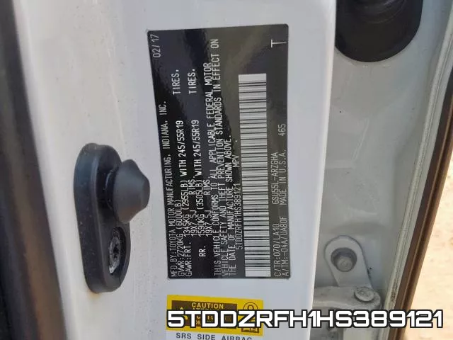 5TDDZRFH1HS389121 фото 2