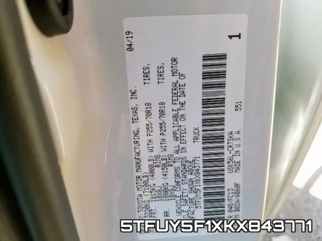 5TFUY5F1XKX843771 фото 2