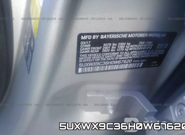 5UXWX9C36H0W67620 фото 10
