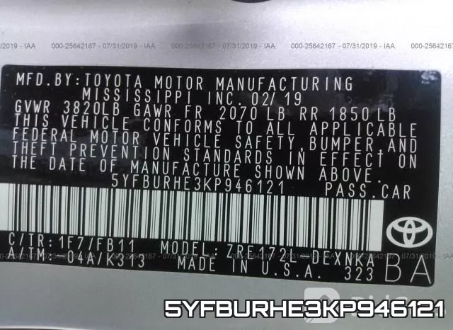 5YFBURHE3KP946121 фото 10
