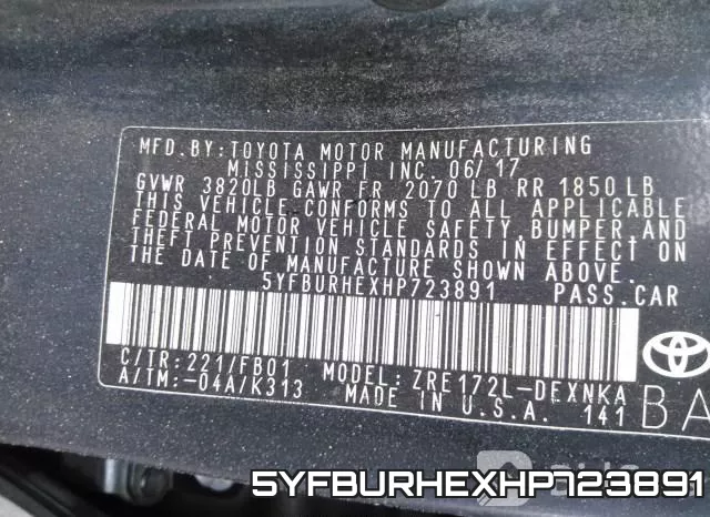 5YFBURHEXHP723891 фото 10