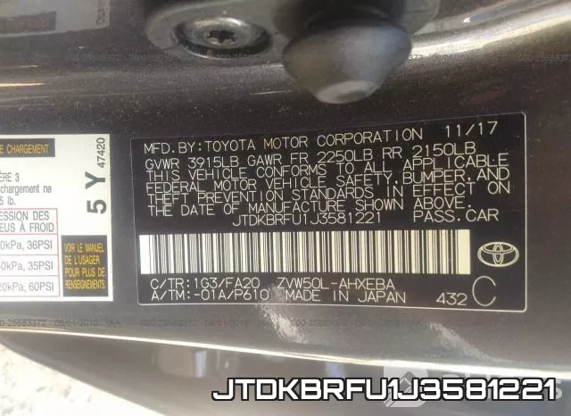 JTDKBRFU1J3581221 фото 10