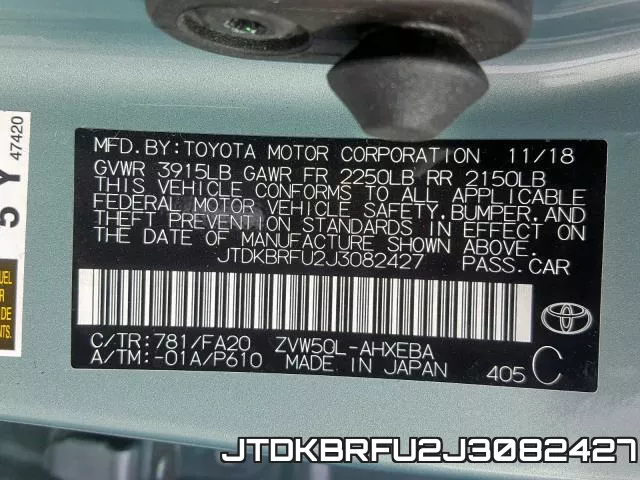 JTDKBRFU2J3082427 фото 2