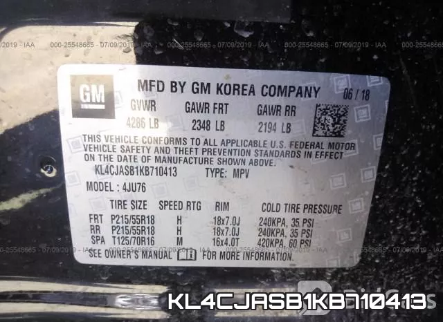 KL4CJASB1KB710413 фото 10