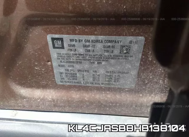 KL4CJASB8HB138104 фото 10