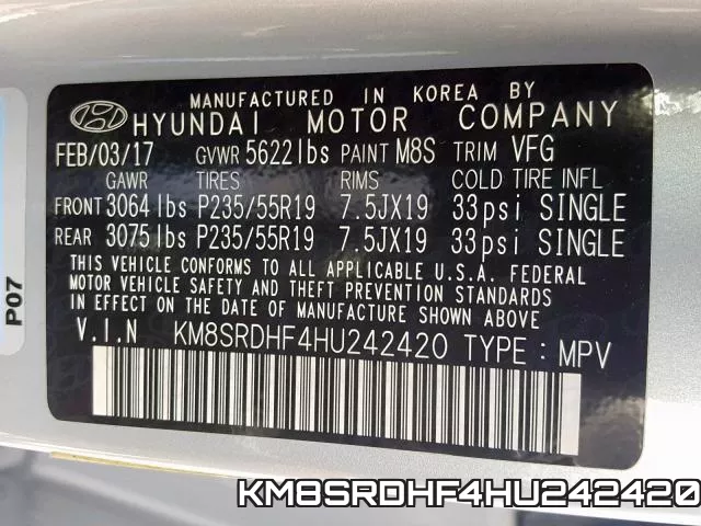KM8SRDHF4HU242420 фото 2