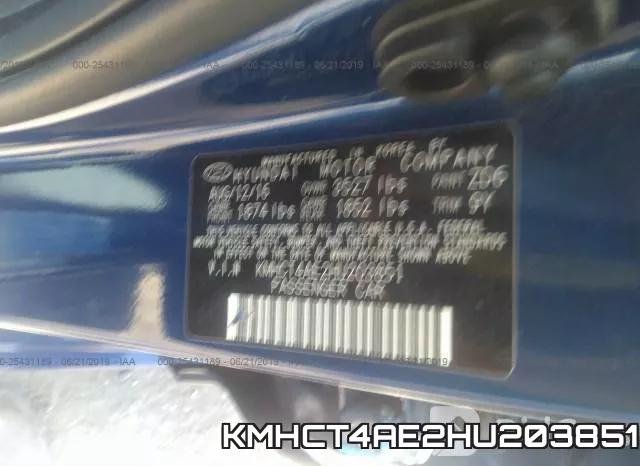 KMHCT4AE2HU203851 фото 10