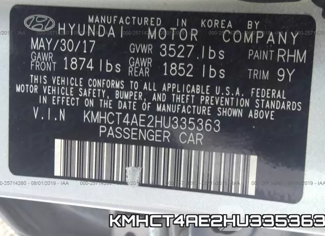 KMHCT4AE2HU335363 фото 10