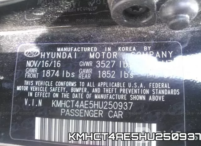 KMHCT4AE5HU250937 фото 10
