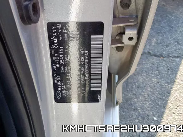 KMHCT5AE2HU300974 фото 2