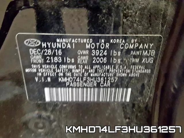 KMHD74LF3HU361257 фото 2