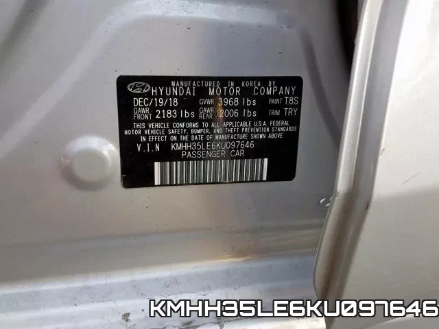 KMHH35LE6KU097646 фото 2