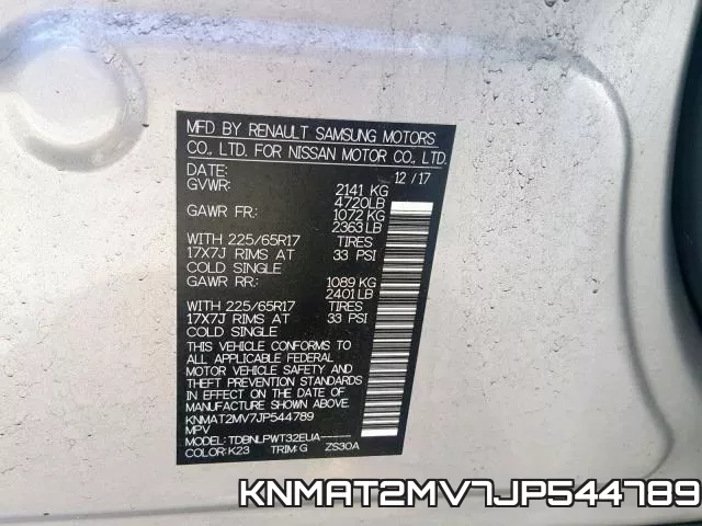 KNMAT2MV7JP544789 фото 2