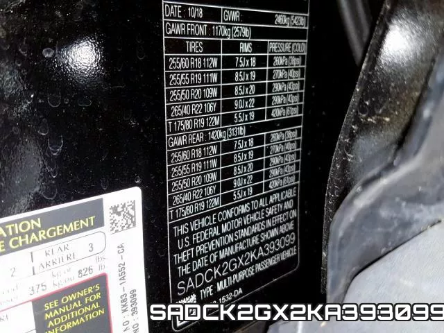 SADCK2GX2KA393099 фото 2