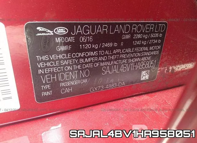 SAJAL4BV1HA958051 фото 10