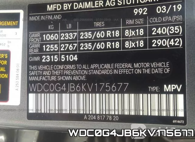 WDC0G4JB6KV175677 фото 10