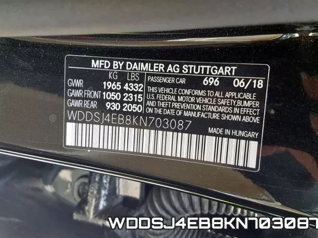 WDDSJ4EB8KN703087 фото 2