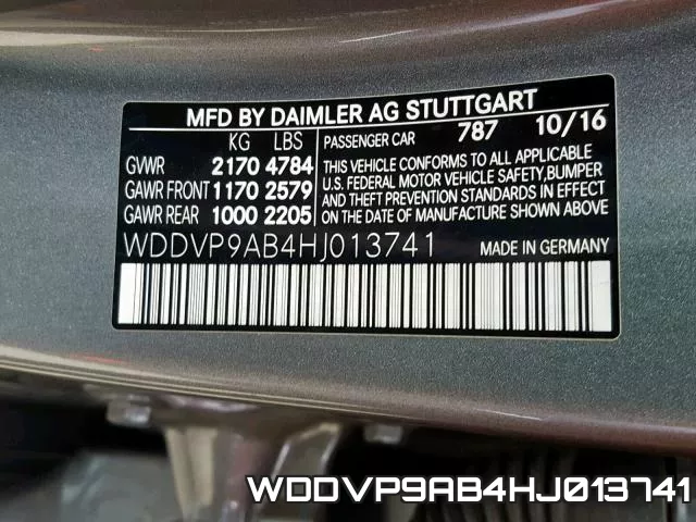 WDDVP9AB4HJ013741 фото 2