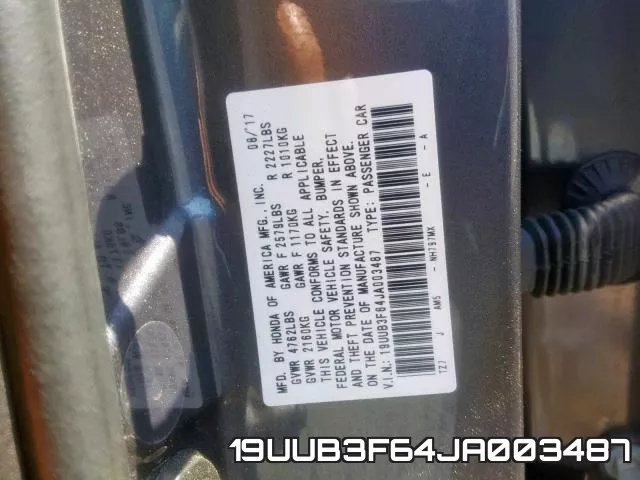 19UUB3F64JA003487 фото 2