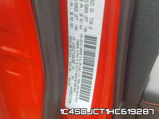 1C4SDJCT1HC619287 фото 2
