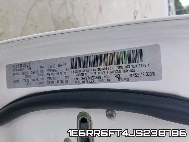 1C6RR6FT4JS238786 фото 2