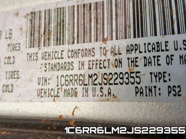 1C6RR6LM2JS229355 фото 2