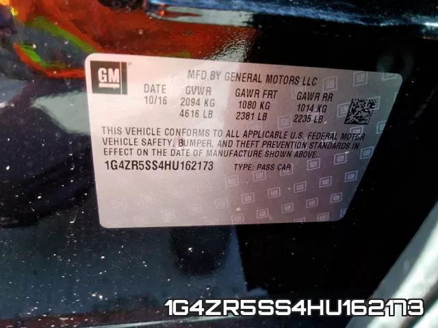 1G4ZR5SS4HU162173 фото 2