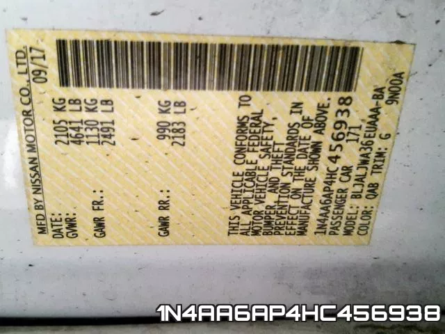 1N4AA6AP4HC456938 фото 2