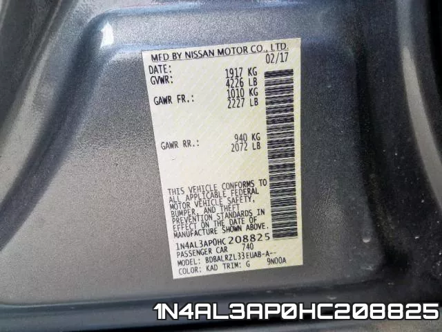 1N4AL3AP0HC208825 фото 2