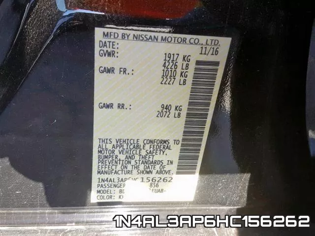 1N4AL3AP6HC156262 фото 2