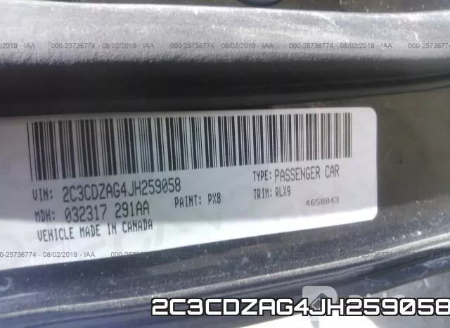 2C3CDZAG4JH259058 фото 10