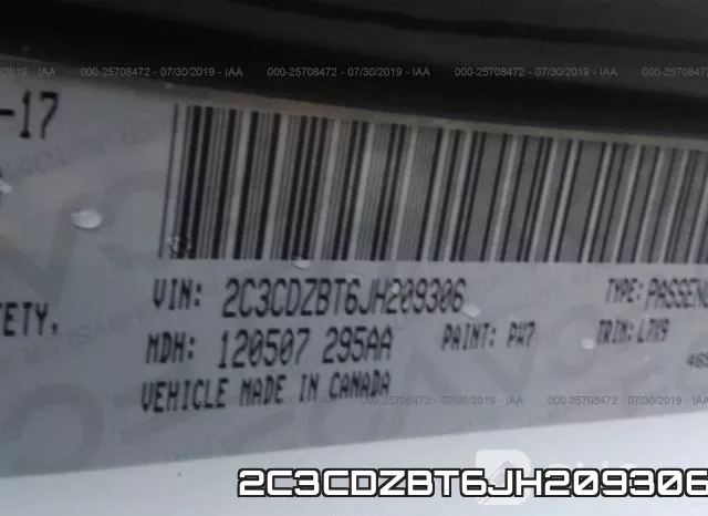 2C3CDZBT6JH209306 фото 10