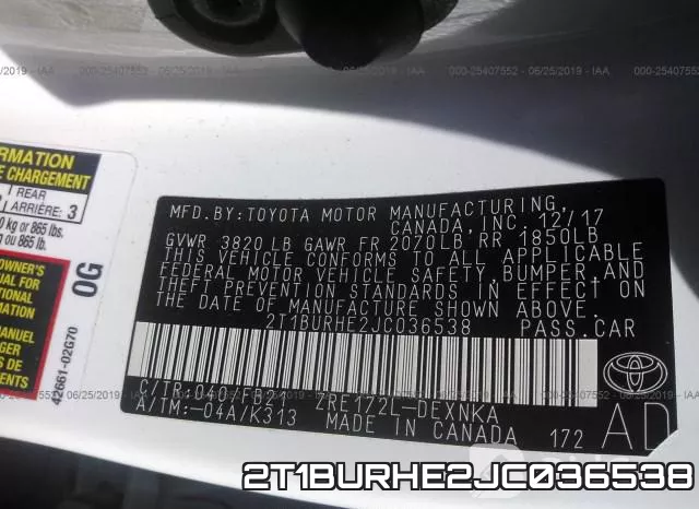 2T1BURHE2JC036538 фото 10