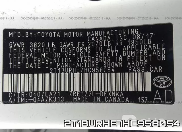 2T1BURHE7HC958054 фото 10