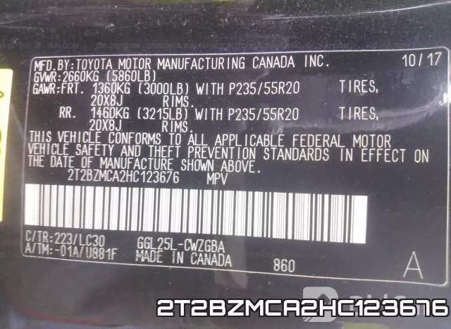2T2BZMCA2HC123676 фото 10